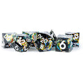 Fanroll - Handcrafted Sharp Edge Resin Dice Set Simmering Coal