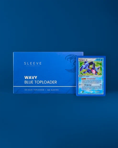 Sleevechief - Color Toploader Wavy Blue (100)