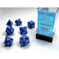 Chessex - Opaque Polyhedral 7 Dice Set Blue w/White