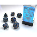 Chessex - Opaque Polyhedral 7 Dice Set Dusty Blue w/Gold