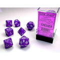 Chessex - Opaque Polyhedral 7 Dice Set Purple w/White